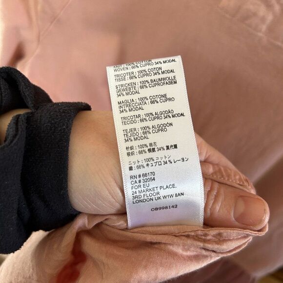 by Anthropologie‎ Small Top Pale Coral Pink Short Sleeve Ruffles Round Neck - Picture 11 of 11